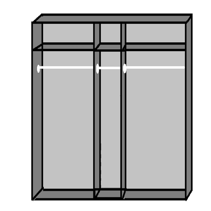 Alivea 5 Door Manufactured Wood Wardrobe, White