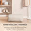 Repose-pieds rembourré crème de 10 po Florence-116422362
