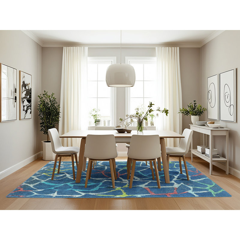 Abstract Indoor Rug, Rectangle 7' x 10'