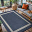 Ensemble de tapis intérieur / extérieur bleu Mekih-1410002178