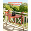 Balcony Hanging Table 22" x 11" 60 lbs Folding Railing Bar Table, for Outdoor Patio Garden Deck, Fits 3.1"-5.3" Rails, 4-Level Adjustable Height, Durable Acacia Wood Material, Space-Saving
