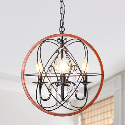 4 - Light Crystal Sphere Chandelier Orb Globe Chandelier Modern Chandeliers For Dining Room