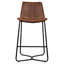 Carnot Upholstered Counter Stool with Metal Frame-957315739