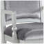 Luxueux fauteuils rembourrés gris et platine (ensemble de 2) avec incrustation de strass, parfaits pour les salons élégants