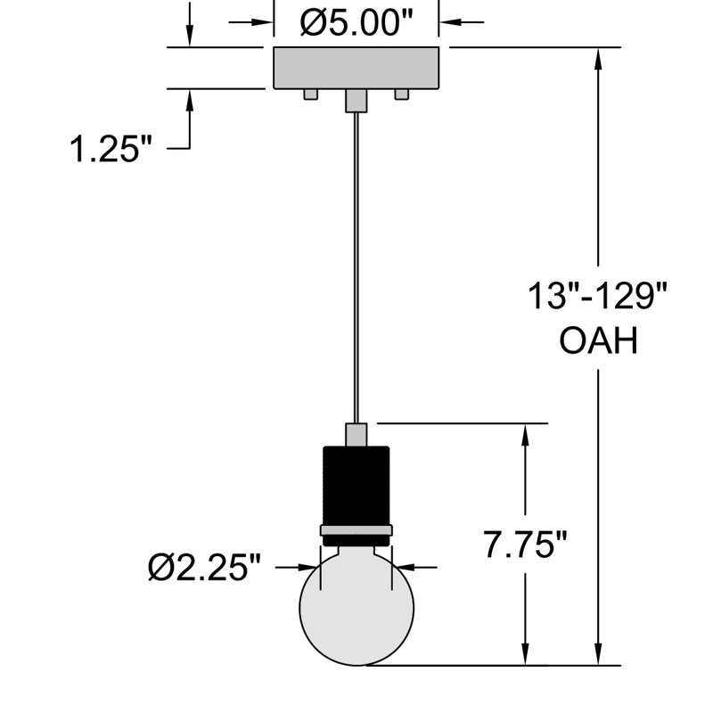 Luminaire suspendu à DEL Port Nine G40, Acier brossé