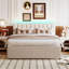 Lit plateforme tapissier confortable avec lit gigogne, offrant un espace de sommeil confortable et un éclairage à DEL intelligent pour une expérience de chambre à coucher relaxante.-727315886