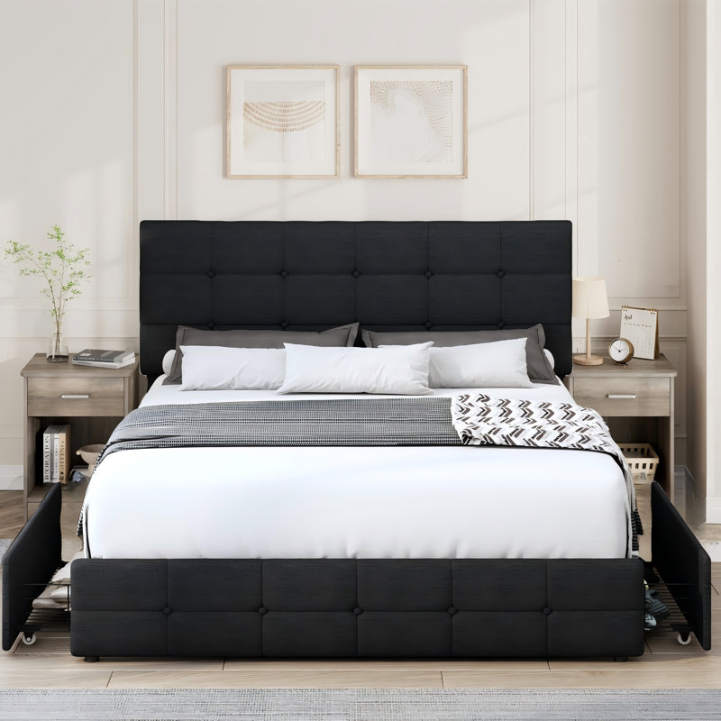 Ebern Designs 3 Piece Bedroom Set with Storage Bed