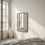 Solid Wood Oval Wall Mirror-17663814