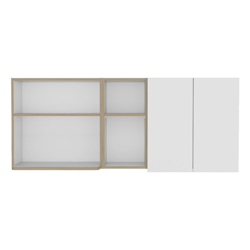 Armoire murale Nucla, blanc / chêne clair