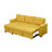 Linen Reversible Sleeper Sectional Sofa-730783632-730783629