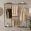 Heavy Duty Wall-Mounted Metal Clothes Rail Open Wardrobe