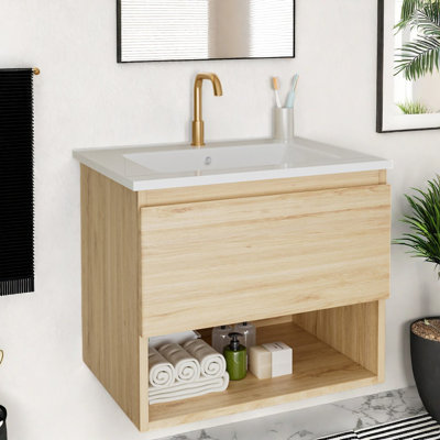 Meuble-lavabo moderne (panneau de meuble-lavabo et lavabo)