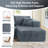 Boneless 187.39''Flannel Modular U-Shaped Sectional Sofa Set Reversible & Spacious Living Room Couch Set With 2 Chaises &4 Pillows,No Assembly Required-861726669