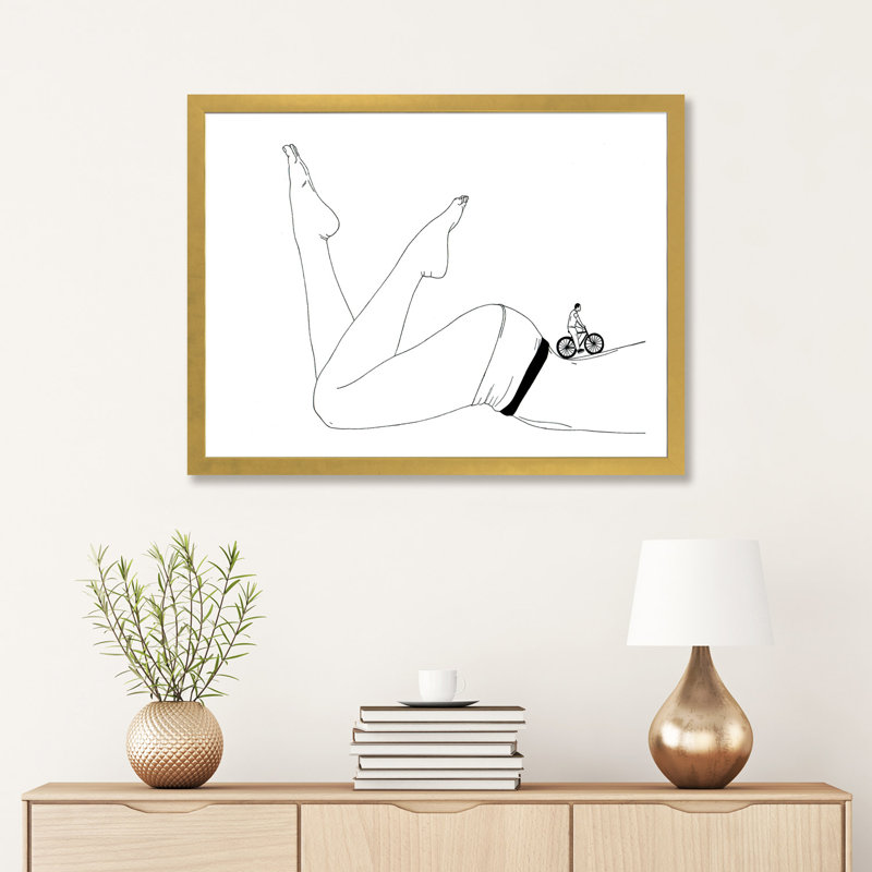«Sensual Walk» - reproduction d'art, H 24 po x l 32 po x P 1 po, Papier doré