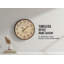 Horloge murale ronde 20 po, brun antique, style transitionnel | Idée cadeau