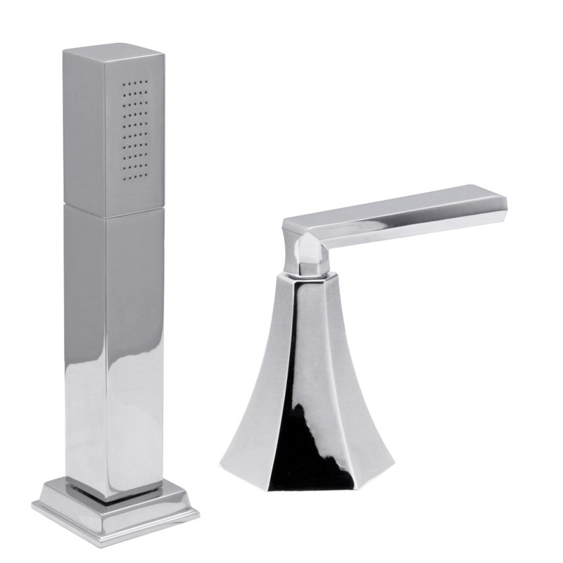 McMillan 1 Handle Deck Tub Filler with Diverter, Polished Chrome