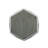 23" Silver Iron Hexagonal Pedestal End Table