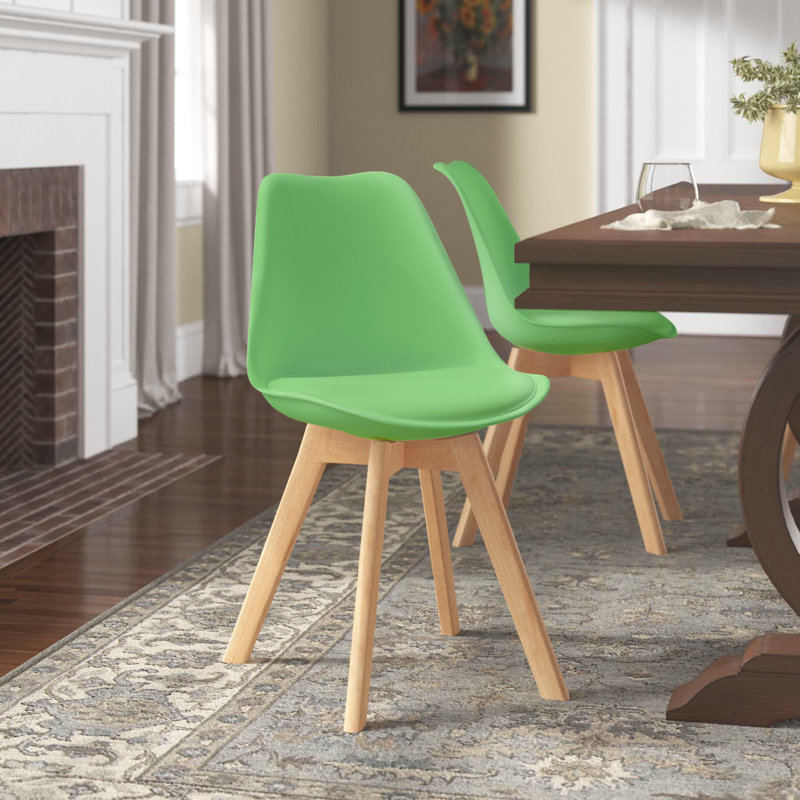 Chaise d'appoint rembourrée Pascal, Vert