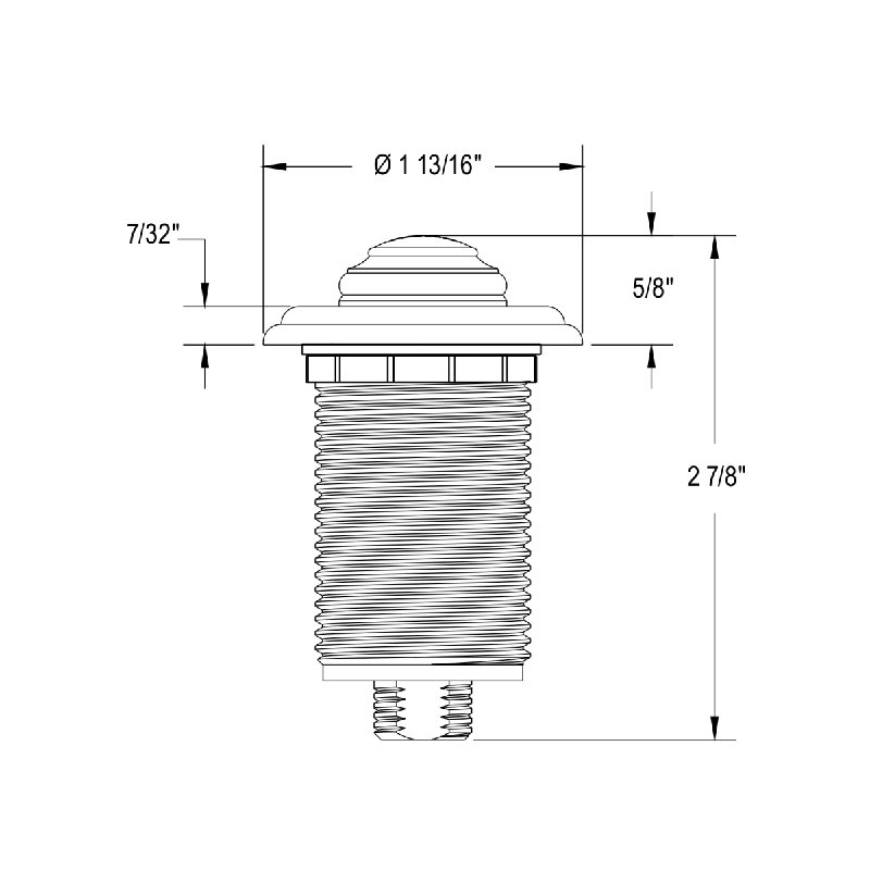 Polished Nickel Traditional Air Activated Switch Button