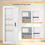 Coffre-fort mural 47,24 pouces avec clous amovibles à empreintes digitales, 3 tablettes réglables et armoire de rangement d'intimité (blanc)
