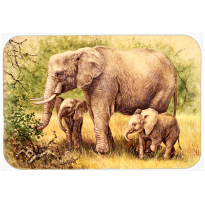 Planche à découper en verre trésors éléphants de caroline