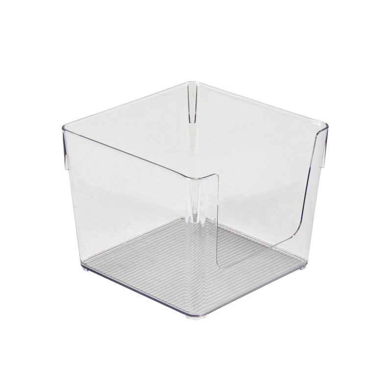 Panier carré en plastique, H 5,5 po x l 7 po x P 7 po