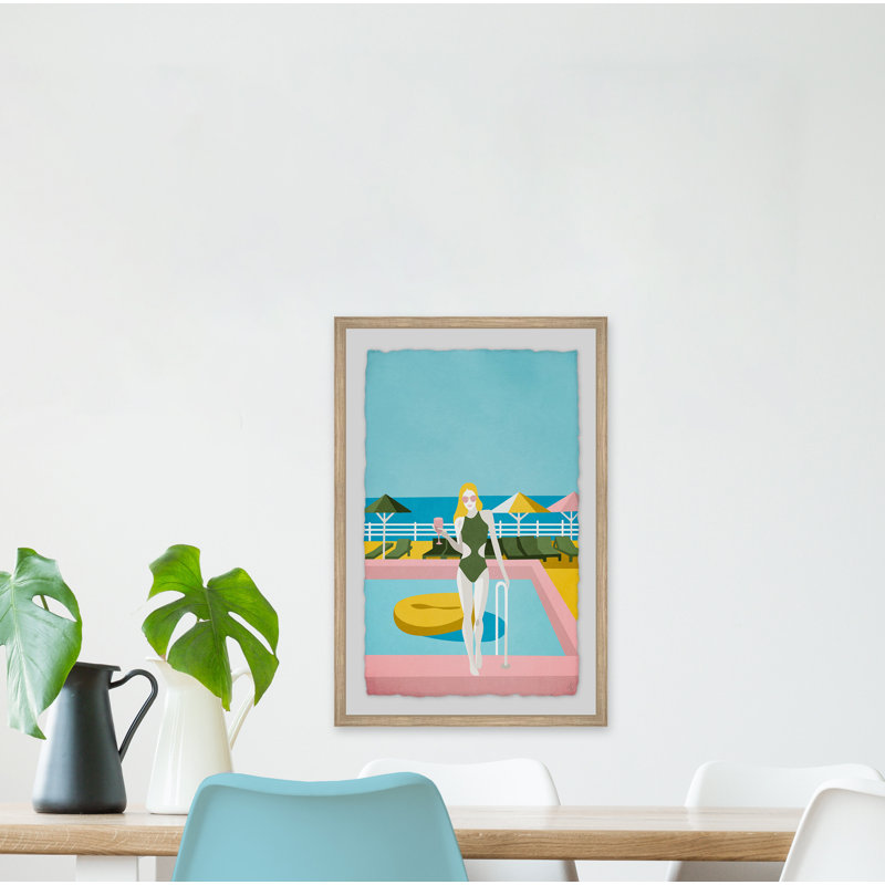 Chilling by Marmont Hill - Single Picture Frame Print, 61cm H x 41cm W, Natural Framed