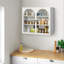 Armoire d'appoint en métal avec rangement à trois niveaux-108146942
