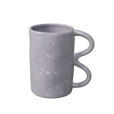 Tasse en céramique 18 oz à deux poignées en lilas