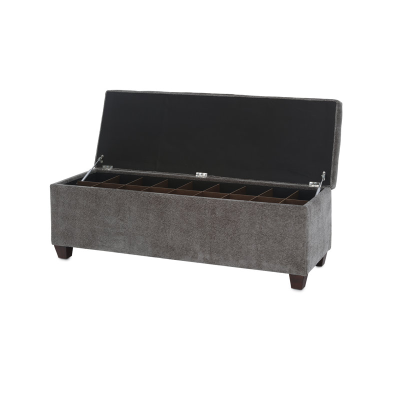 Banc de rangement à couvercle rabattable Cappiello, Sable