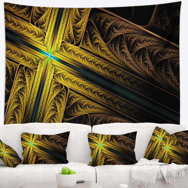 Abstract Polyester Tapestry, 32" H x 39" W