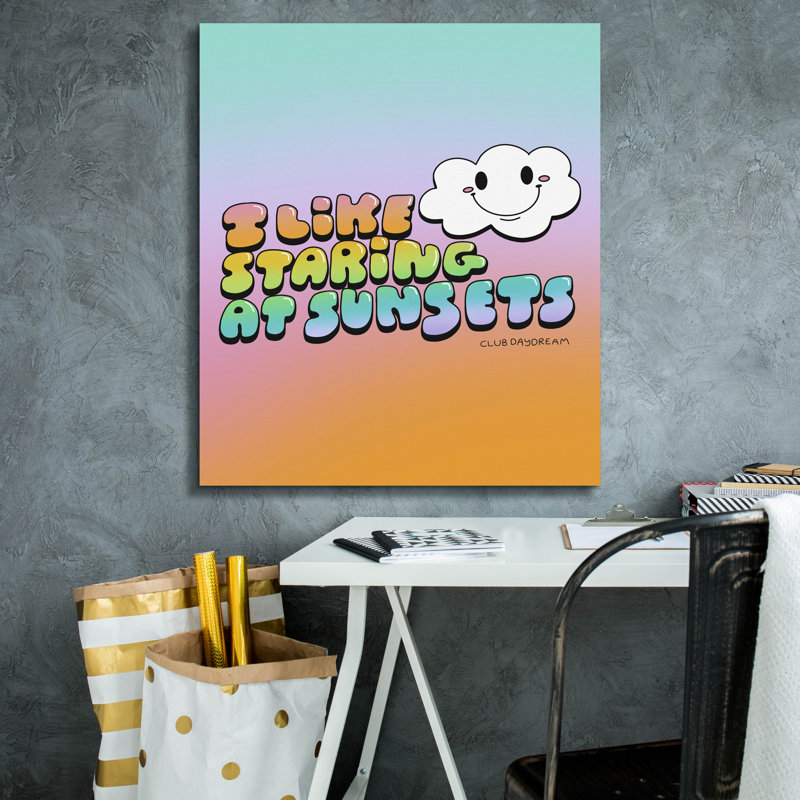 Toile épique «Staring At Sunsets» par Club Daydream, H 30 po x l 26 po x P 1,5 po