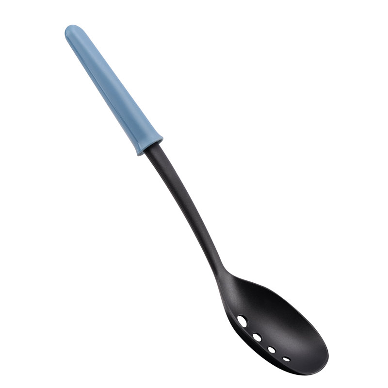 5-Piece Black Polypropylene Kitchen Utensil Set with Ladle and Spoons