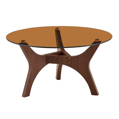 Space-Saving Mid-Century Modern Glass Coffee Table