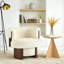 Fauteuil d'appoint large pivotant rembourré Boucle-2084718387