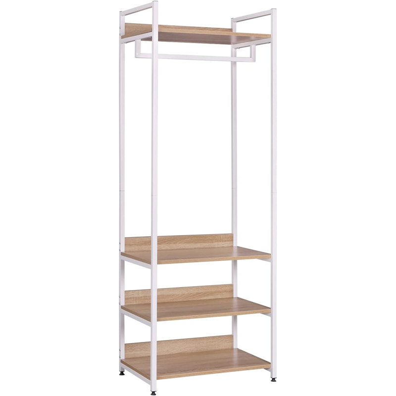 Monarrez 56cm Clothing Rack, White/Light Oak