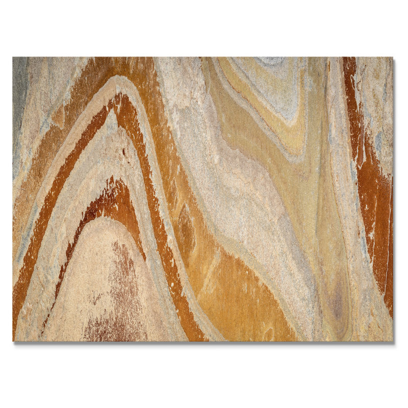 Pierre d'ardoise colorée - peinture sur toile, H 12 po x l 20 po, Toile tendue