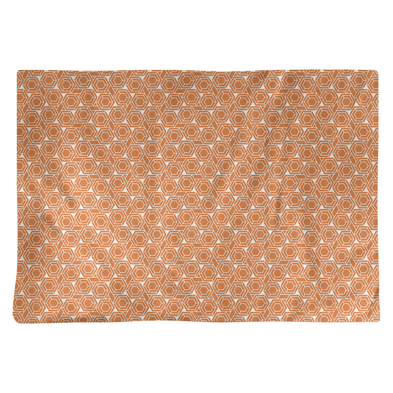 Napperon en treillis hexagonal alternatif de 18 po, Orange