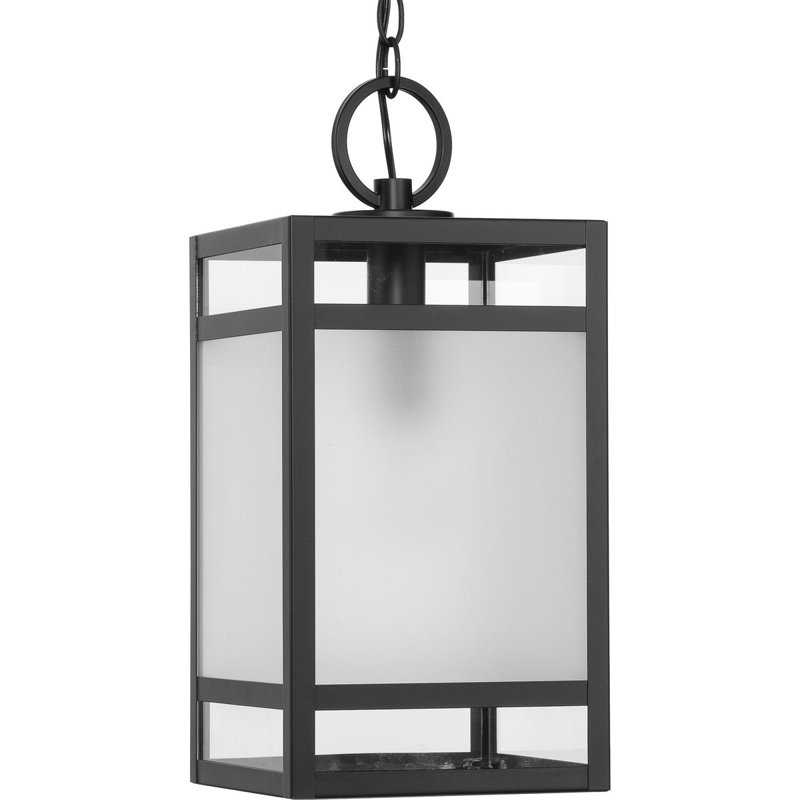 Lanterne suspendue d'extérieur noir mat H 1 po 18 po