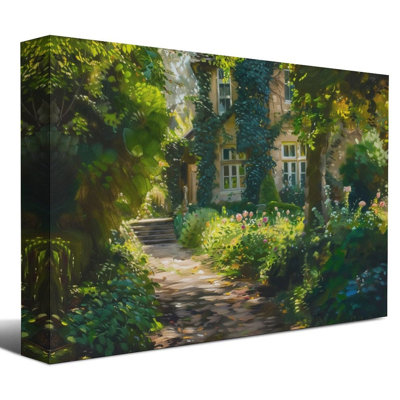 24" x 36" Framed Canvas Wall Art with Wood Frame, Ready to Hang