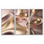Subtile sophistication en rose exquis et doré - reproduction d'art sur toile 3 pièces-112022715-112022714