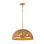Luminaire suspendu dôme en rotin 18 po 3 lumières Coastal Boho