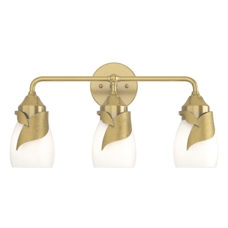 Lapas 3 - Light Dimmable Vanity Light, Opal White, Modern Brass