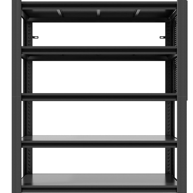 5 Adjustable Shelving With And 72"H Height, Ideal For Office Workshop Storage, 400 Lbs Per Shelf Storage Rack Shelves, Suitable Basement Retail Pantry,