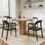 Chaises de salle à manger en bois massif avec siège en corde tissée à la main 29,9 po Shaelene-1500772740
