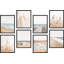 Coastal Reeds Plant Beach Ocean Nature Landscape Prints Pampas Grass, reproduction d'art encadrée sur papier, 8 pièces-92574340-92574338
