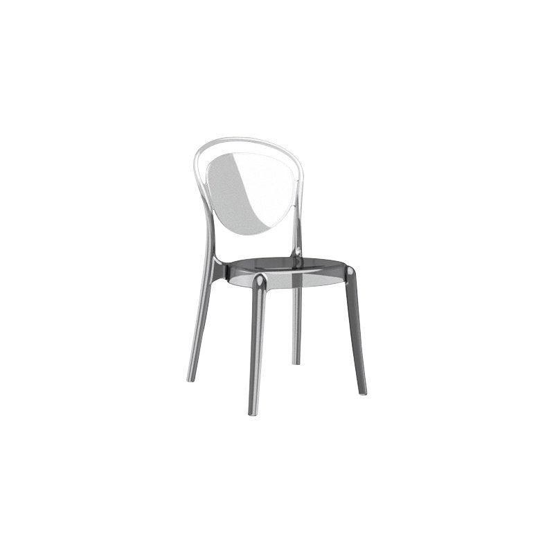 Parisienne Transparent Chair with Polycarbonate Seat, Transparent