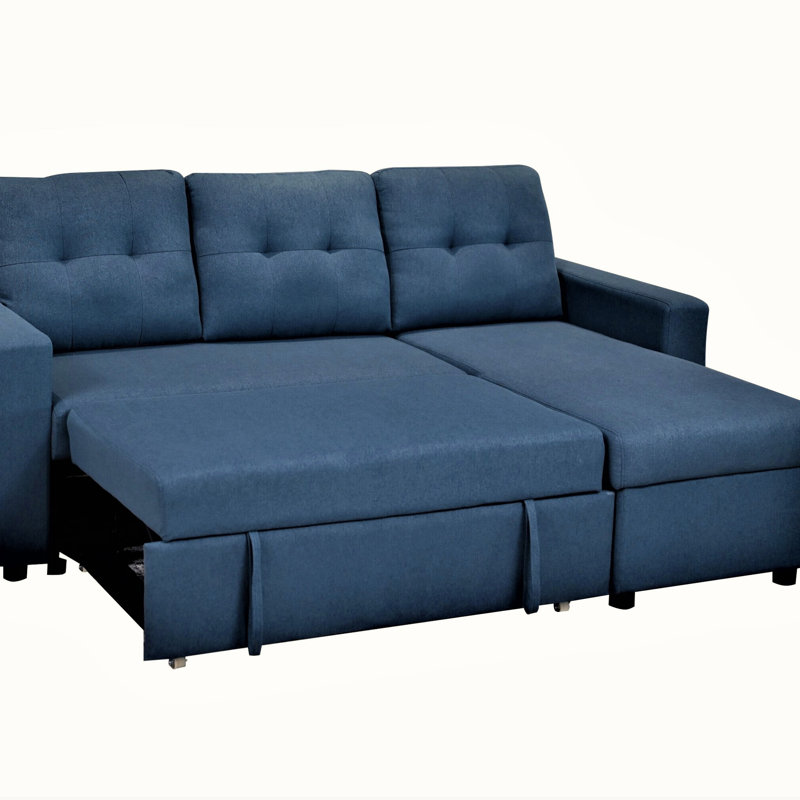 Canapé-lit modulaire convertible en forme de L, mobilier d'appoint élégant, canapé-lit escamotable pour petits espaces et salons
