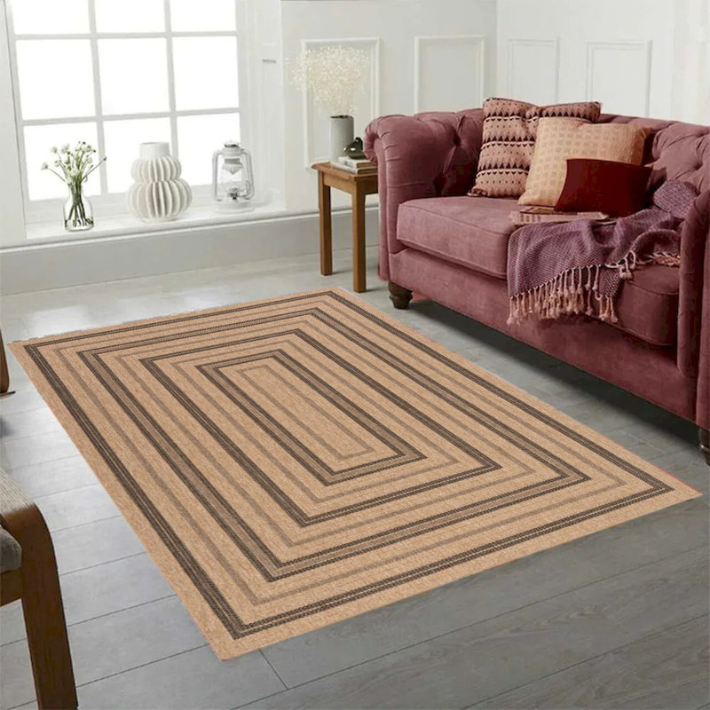 Tapis d'extérieur à rayures Avanos, Rectangle 2 pi x 3 pi