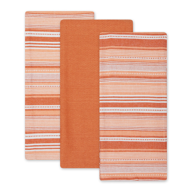 Torchon rayé, Orange clair